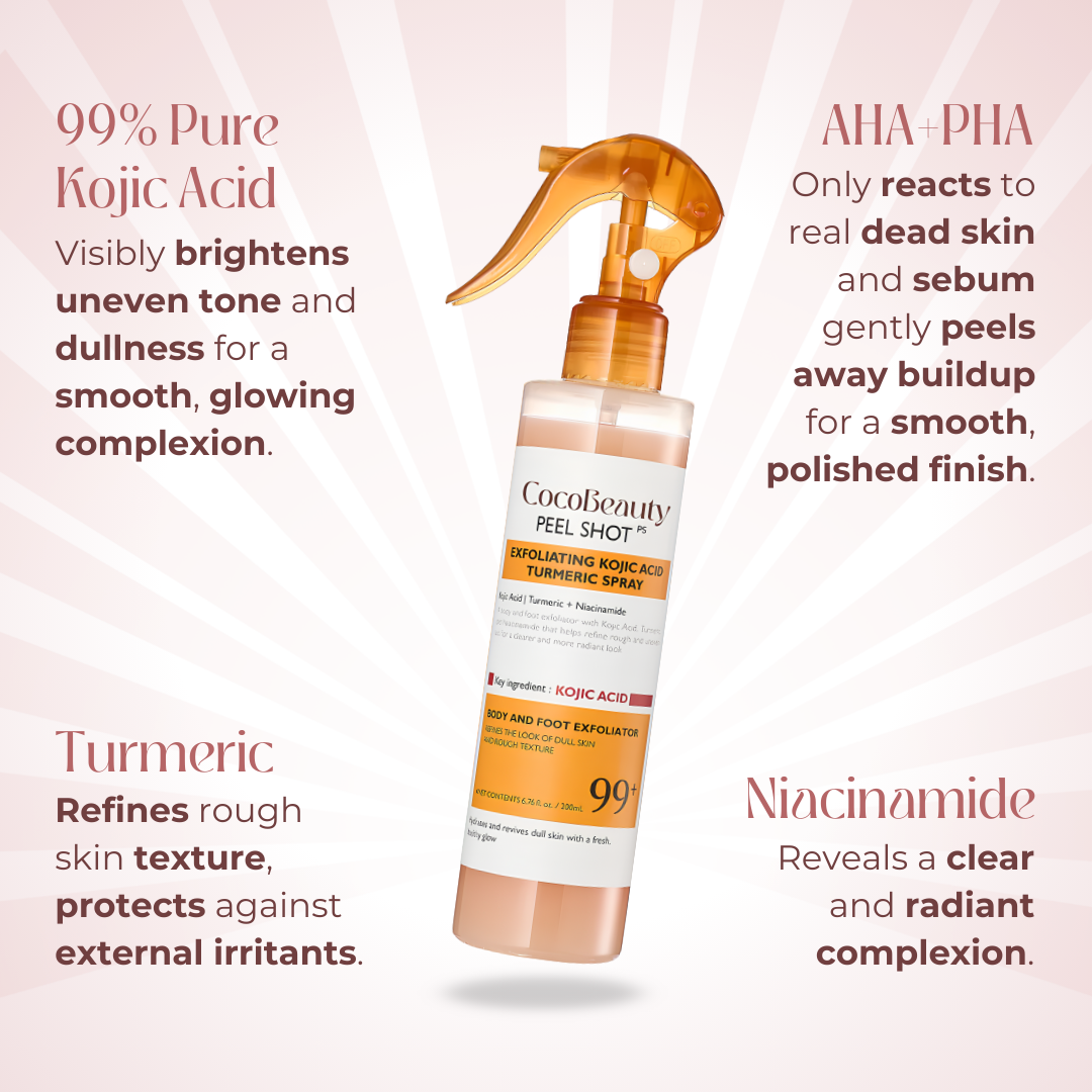 Body Peel Spray - Kojic + Gurkemeje