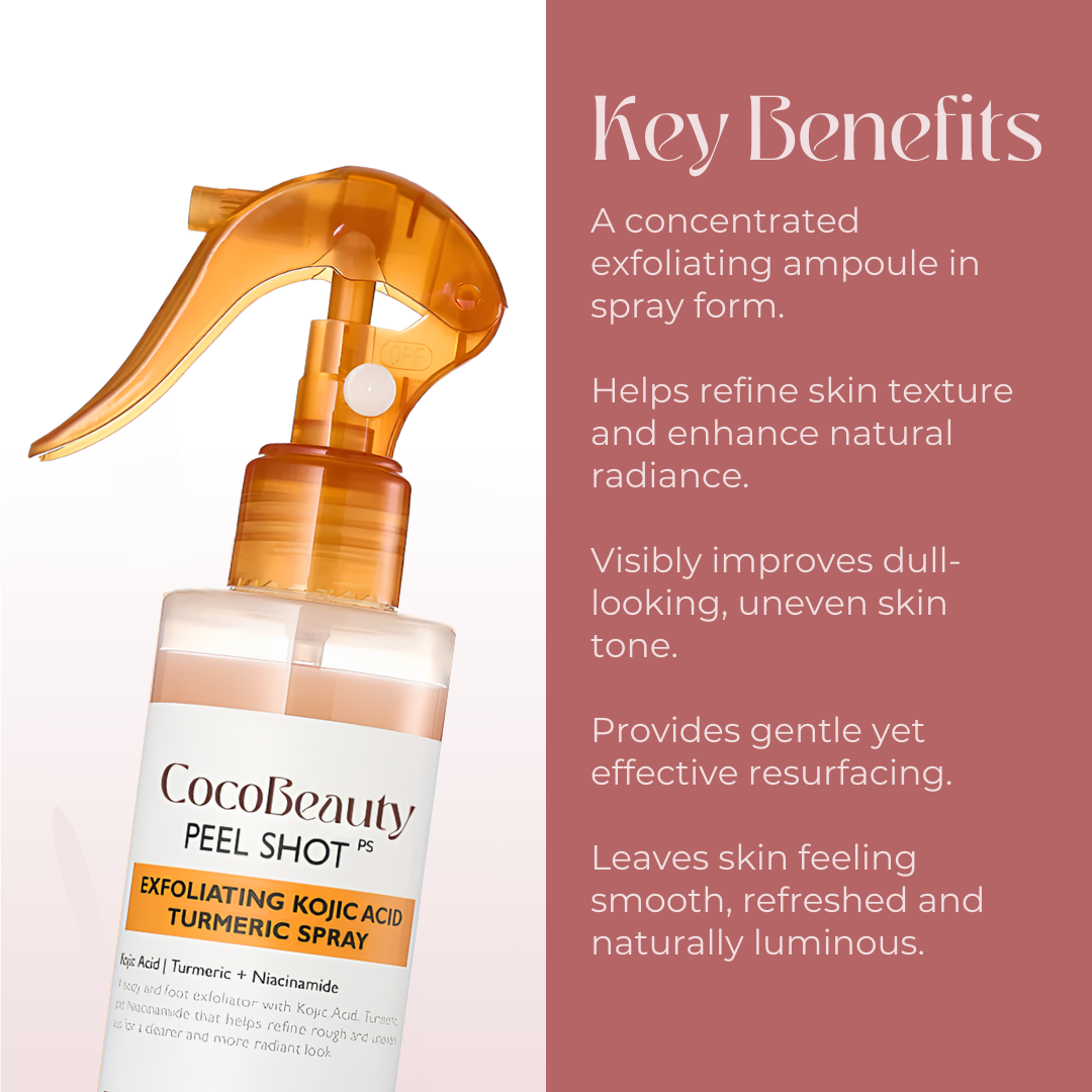 Body Peel Spray - Kojic + Gurkemeje